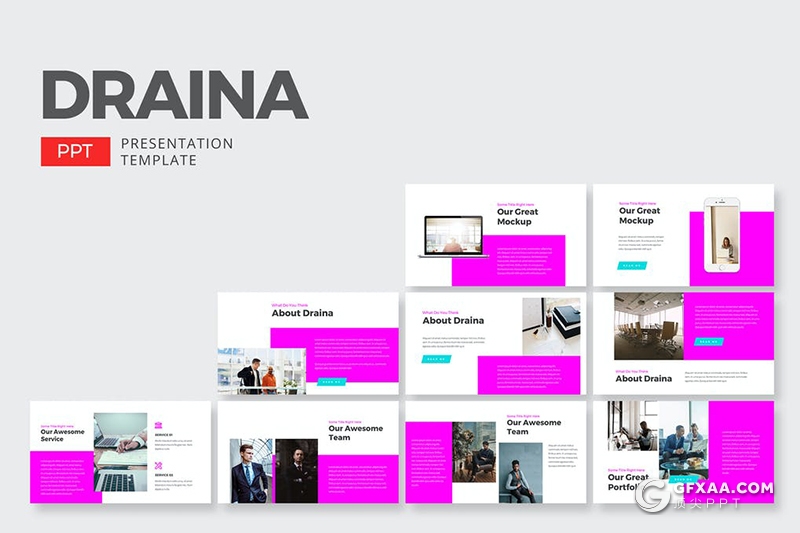 30页亮紫色商务团队人员介绍管理层架构PPT模板 - 顶尖PPT