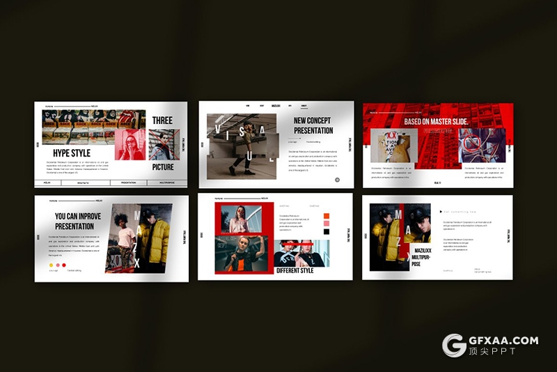 30页时尚女性服装展示PPT模板 - 顶尖PPT