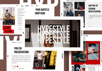 30页时尚女性服装展示PPT模板 - 顶尖PPT