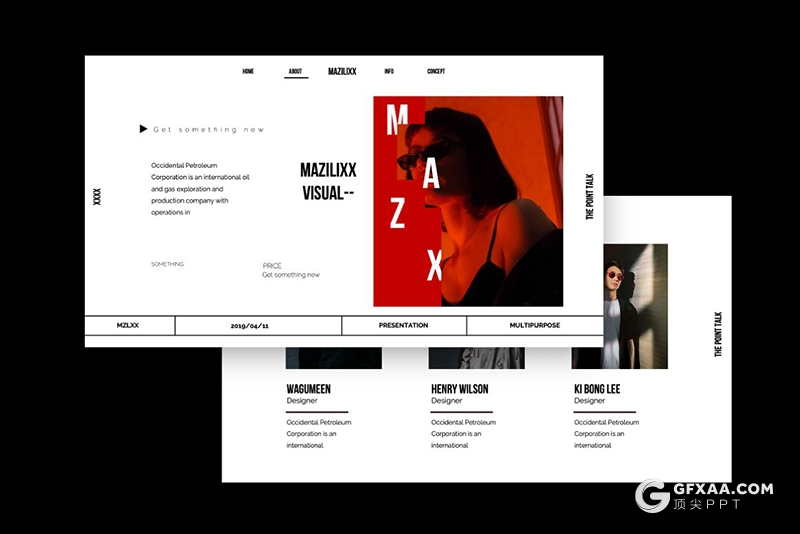 30页时尚女性服装展示PPT模板 - 顶尖PPT