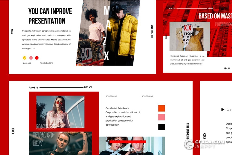 30页时尚女性服装展示PPT模板 - 顶尖PPT