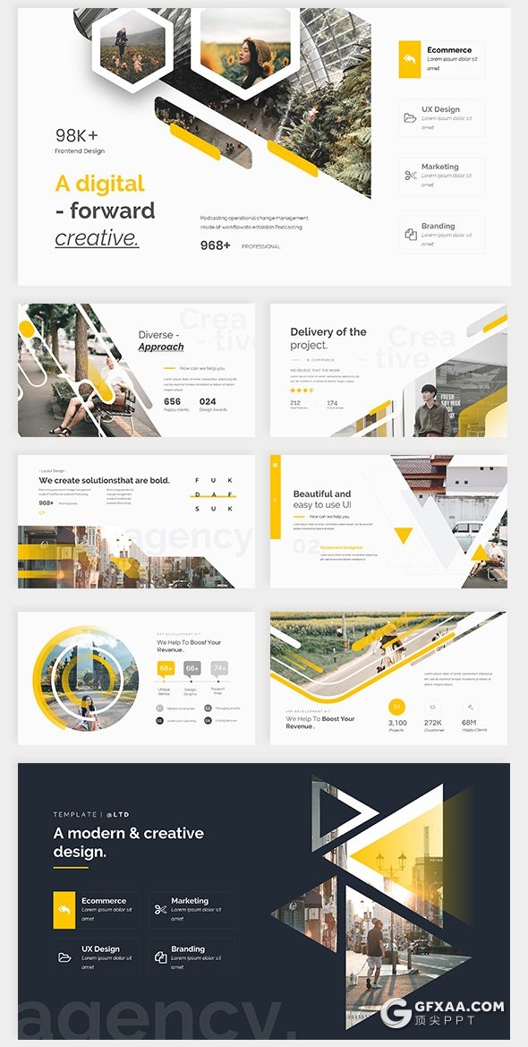 282页国外大型PPT模板商务图形世界各国地图标志性建筑插画商务通用PPT模板 - 顶尖PPT