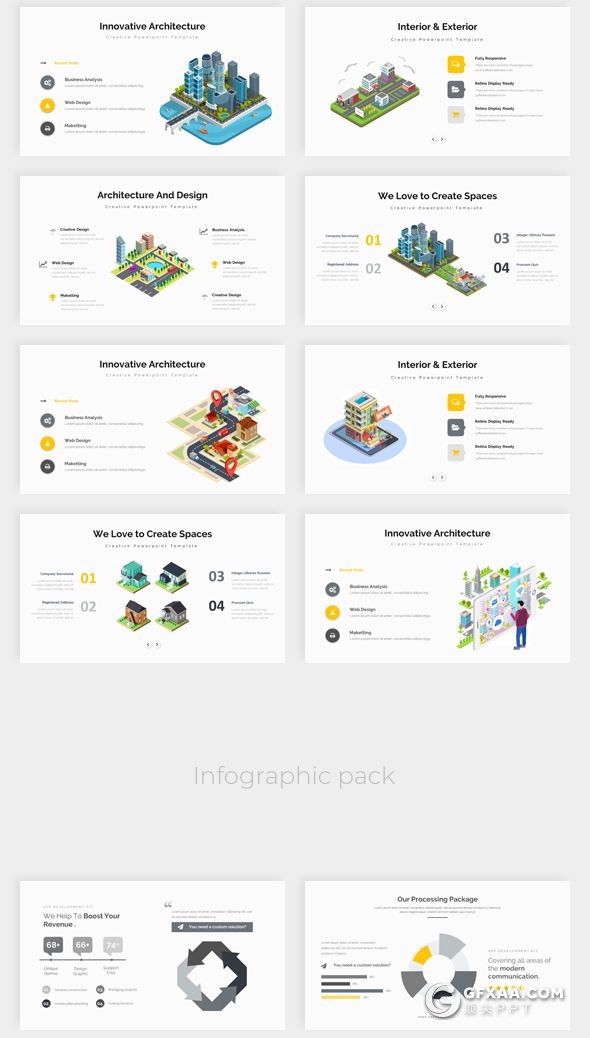 282页国外大型PPT模板商务图形世界各国地图标志性建筑插画商务通用PPT模板 - 顶尖PPT