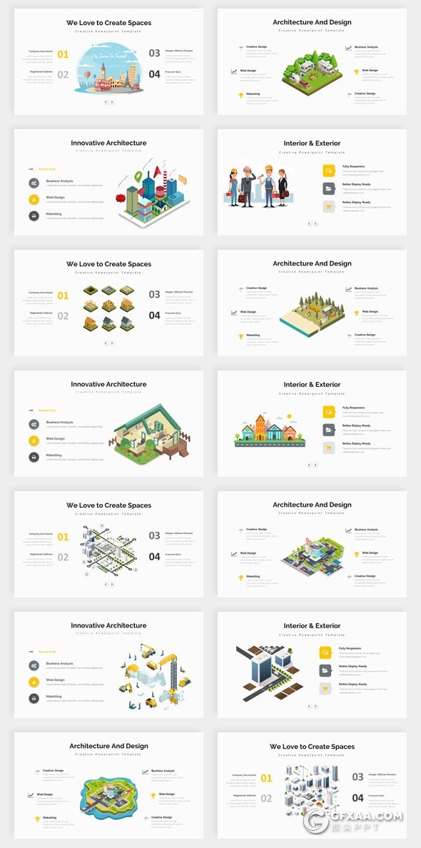 282页国外大型PPT模板商务图形世界各国地图标志性建筑插画商务通用PPT模板 - 顶尖PPT