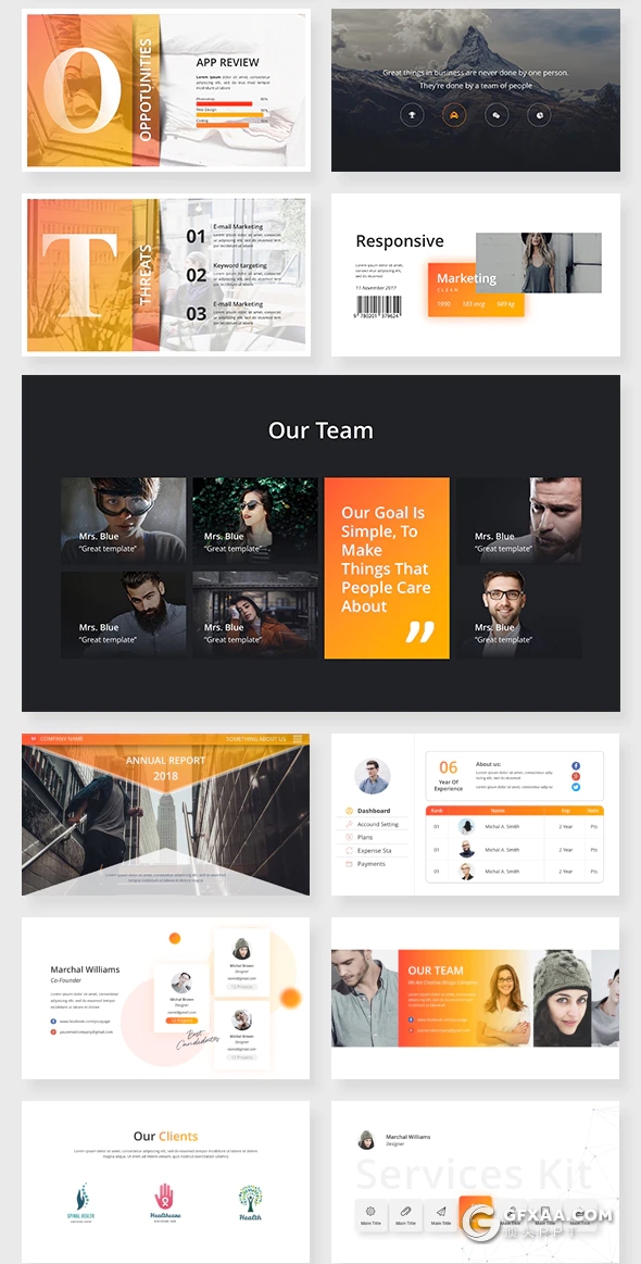 180页国外高端商务PPT模板数据图形地图企业介绍作品展示插画PPT模板 - 顶尖PPT