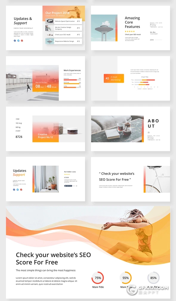 180页国外高端商务PPT模板数据图形地图企业介绍作品展示插画PPT模板 - 顶尖PPT