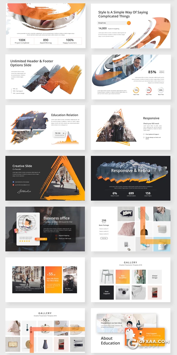 180页国外高端商务PPT模板数据图形地图企业介绍作品展示插画PPT模板 - 顶尖PPT