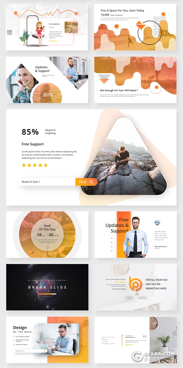 180页国外高端商务PPT模板数据图形地图企业介绍作品展示插画PPT模板 - 顶尖PPT