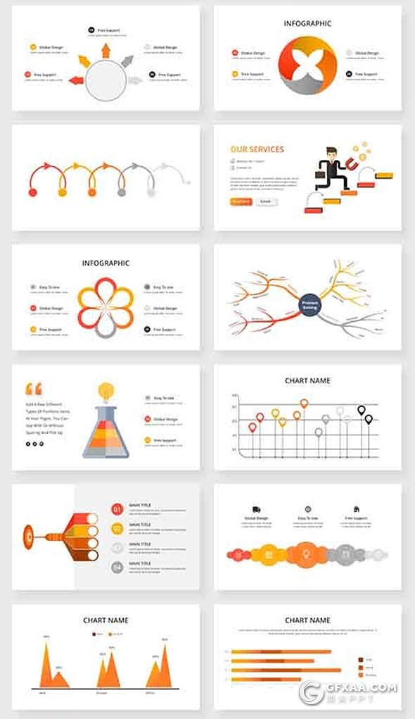 180页国外高端商务PPT模板数据图形地图企业介绍作品展示插画PPT模板 - 顶尖PPT