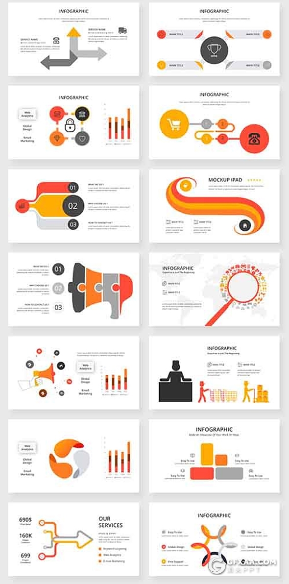 180页国外高端商务PPT模板数据图形地图企业介绍作品展示插画PPT模板 - 顶尖PPT