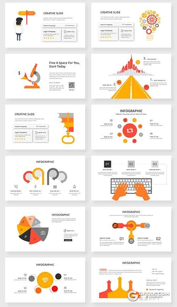 180页国外高端商务PPT模板数据图形地图企业介绍作品展示插画PPT模板 - 顶尖PPT