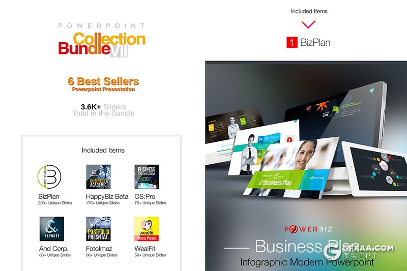 6套660页国外超强顶级商务工作汇报数据图形PPT模板合集 - 顶尖PPT