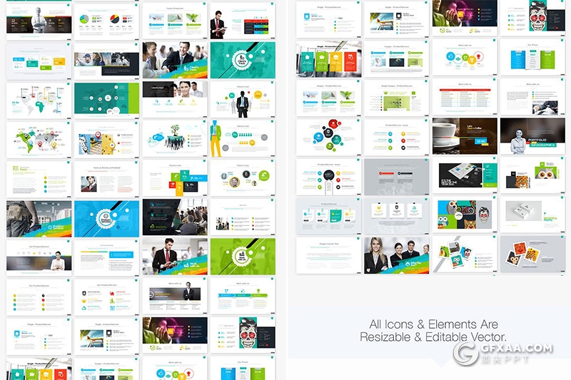 6套660页国外超强顶级商务工作汇报数据图形PPT模板合集 - 顶尖PPT