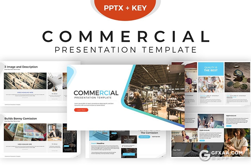 30页商业演示企业管理组织keynote模板 - 顶尖PPT