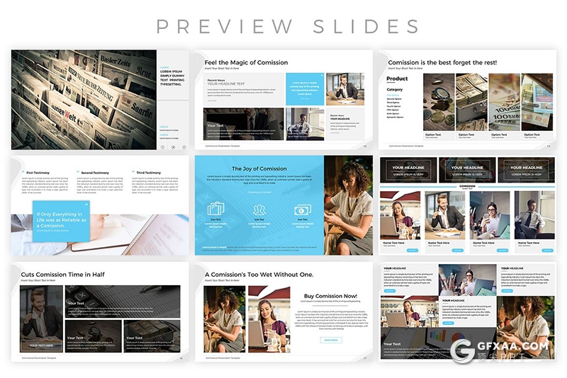 30页商业演示企业管理组织keynote模板 - 顶尖PPT