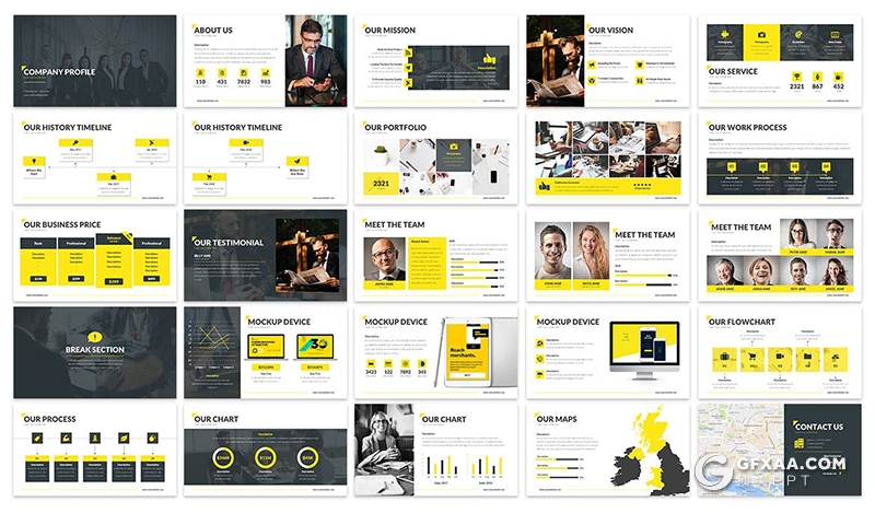 30页企业团队介绍商业项目合作工作计划总结国外PPT模板 - 顶尖PPT