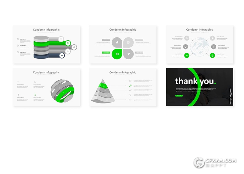 30页国外时尚风格商务工作计划数据统计Google slides模板5种配色 - 顶尖PPT