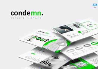 30页国外时尚风格商务工作计划数据统计keynote模板5种配色 - 顶尖PPT