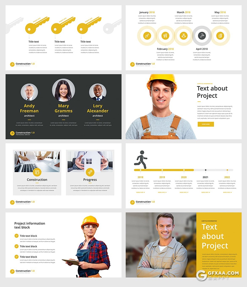 55页建筑施工工程项目合作PPT模板 - 顶尖PPT