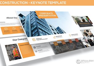 30页建筑工程施工 建筑工程项目合作展示keynote模板 - 顶尖PPT
