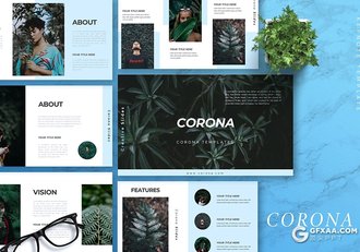 30页时尚简约风格国外多用途PPT模板5种配色 - 顶尖PPT