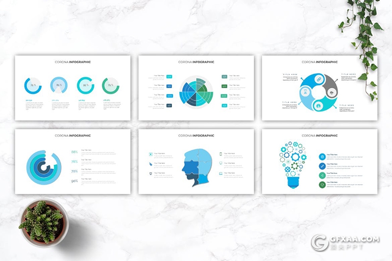 30页时尚简约风格国外多用途Google slides模板5种配色 - 顶尖PPT