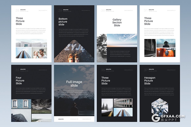 84页国外简约文艺风格A4尺寸Google slides画册模板 - 顶尖PPT