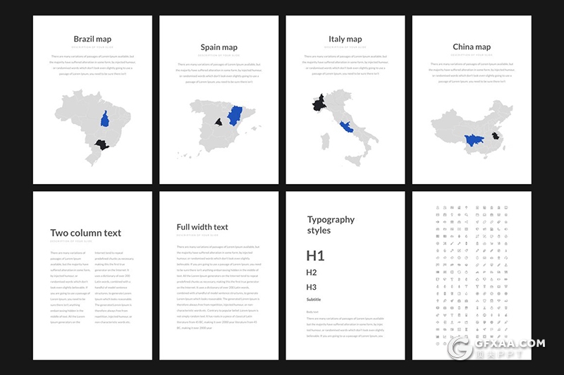 70页国外极简时尚风格A4尺寸keynote画册模板 - 顶尖PPT