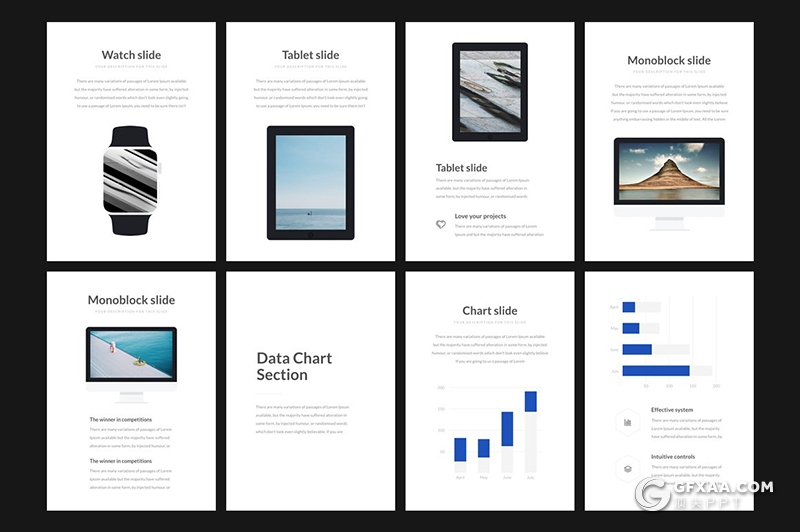 70页国外极简时尚风格A4尺寸keynote画册模板 - 顶尖PPT