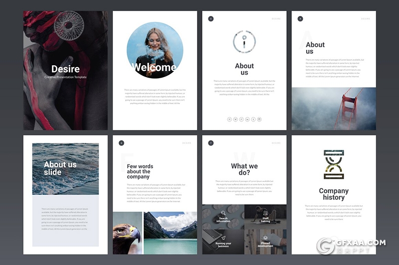 89页A4画册模板简约设计风格国外PPT模板 - 顶尖PPT