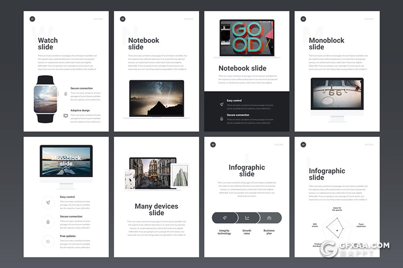 89页A4画册模板简约设计风格国外PPT模板 - 顶尖PPT