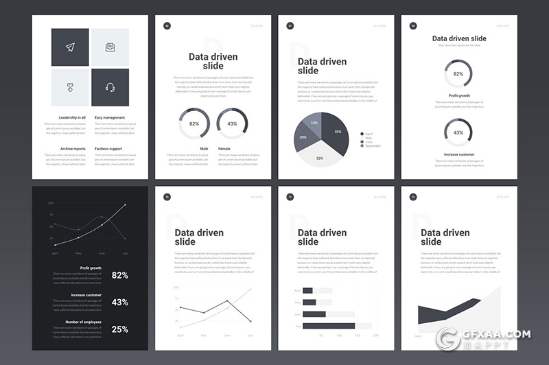 89页A4画册模板简约设计风格国外PPT模板 - 顶尖PPT