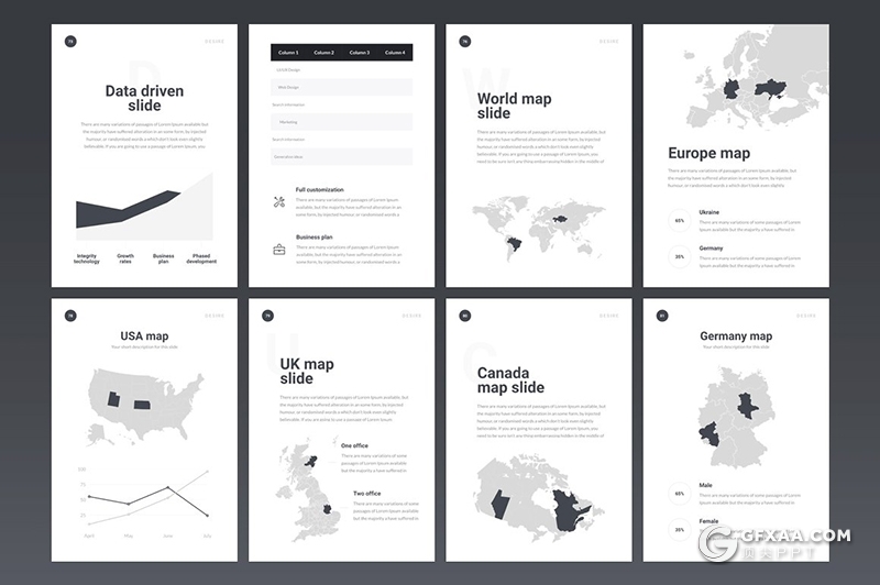 89页A4画册模板简约设计风格国外PPT模板 - 顶尖PPT