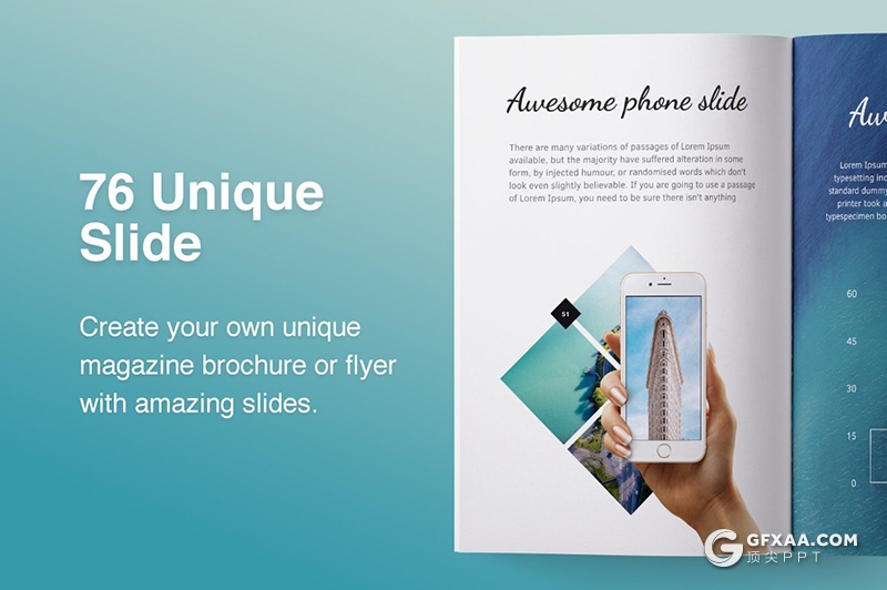 76页国外简约设计风格A4尺寸文艺唯美Google slides模板 - 顶尖PPT