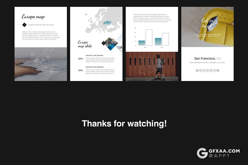 76页国外简约设计风格A4尺寸文艺唯美Google slides模板 - 顶尖PPT