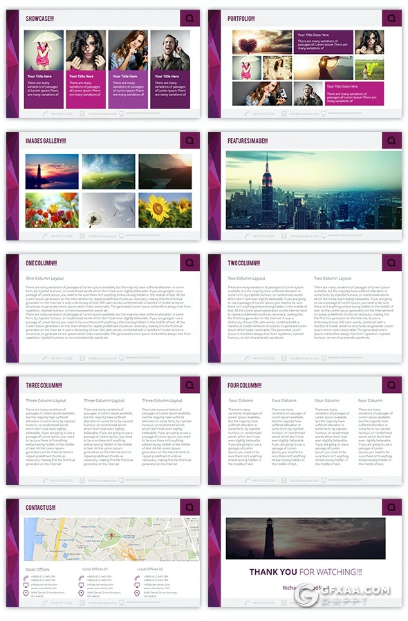 56页紫色国外商务风格工作汇报通用PPT模板 - 顶尖PPT