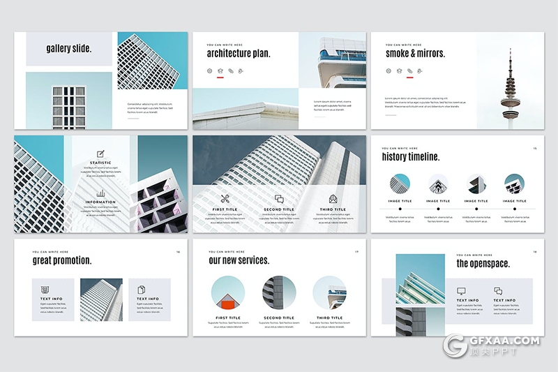 60页国外简约设计风格多用途PPT模板 - 顶尖PPT