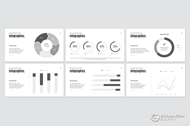 60页国外简约设计风格多用途PPT模板 - 顶尖PPT
