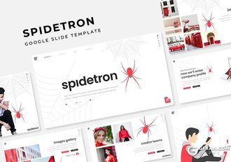 30页蜘蛛侠介绍蜘蛛种类分布数据分析Google slides模板5种配色 - 顶尖PPT