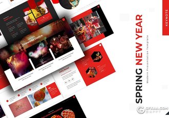 30页中国春节新年宣传介绍keynote模板 - 顶尖PPT