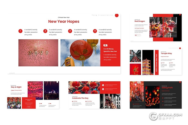 30页中国春节新年宣传介绍PPT模板 - 顶尖PPT