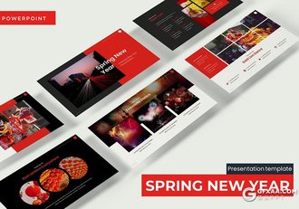 30页中国春节新年宣传介绍PPT模板 - 顶尖PPT