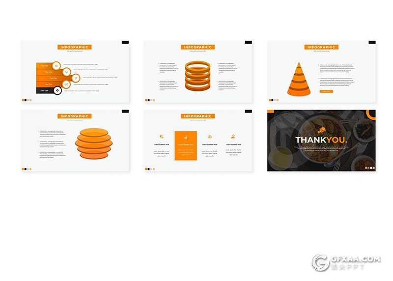 30页餐饮美食介绍展示Google slides模板5种配色 - 顶尖PPT