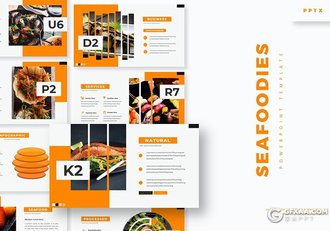 30页餐饮美食介绍展示PPT模板5种配色 - 顶尖PPT