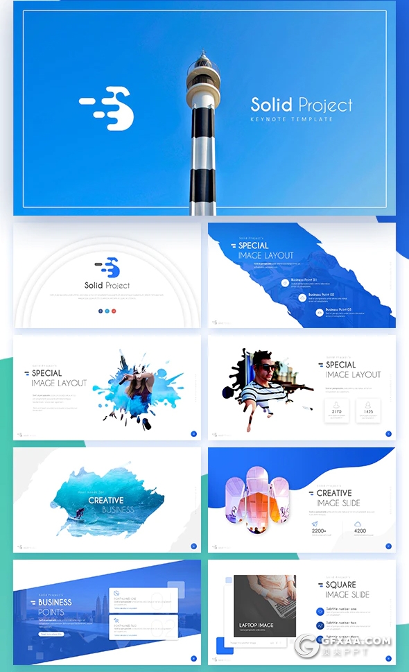 55页国外精美设计商业用途建筑或开发商通用keynote模板 - 顶尖PPT