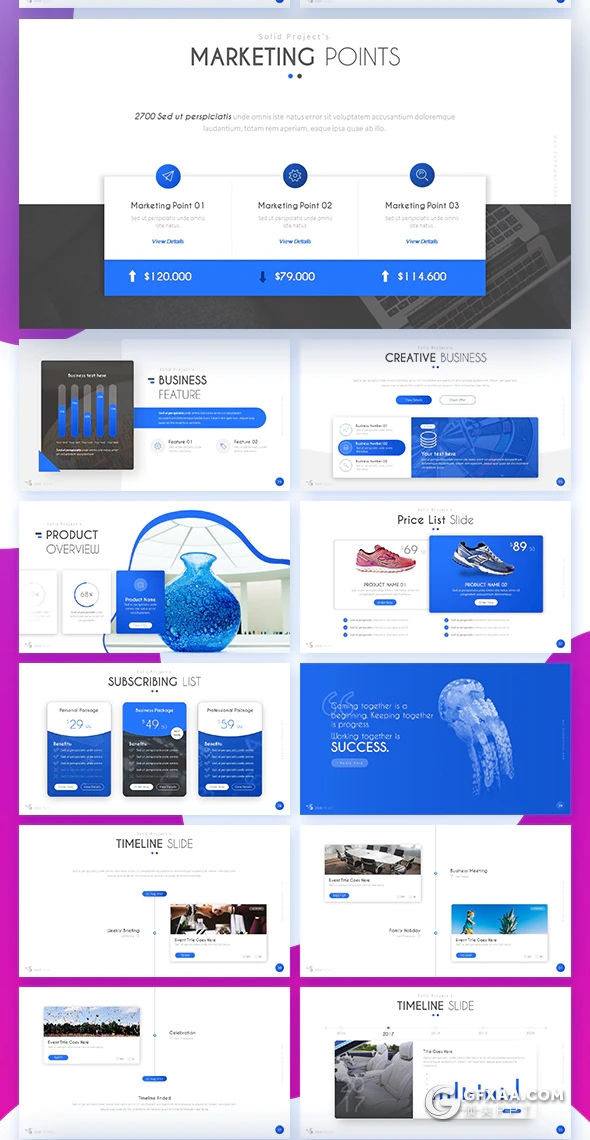 55页国外精美设计商业用途建筑或开发商通用keynote模板 - 顶尖PPT