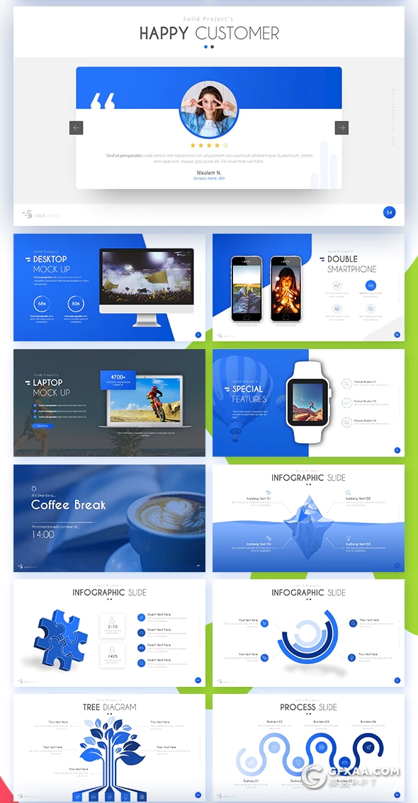 55页国外精美设计商业用途建筑或开发商通用keynote模板 - 顶尖PPT