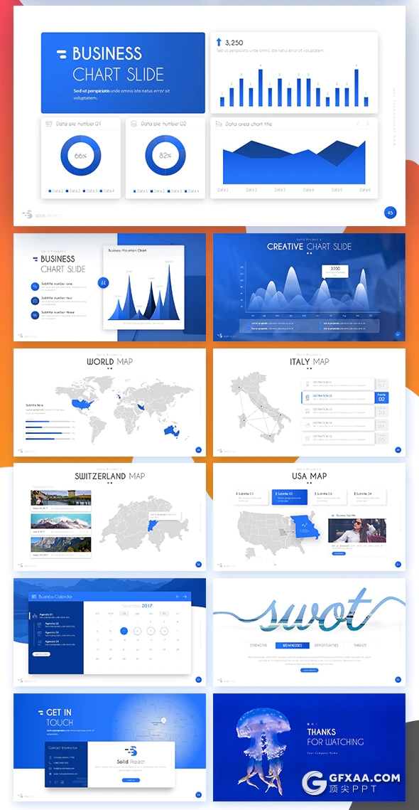 55页国外精美设计商业用途建筑或开发商通用keynote模板 - 顶尖PPT