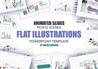 45页医学医疗行业卡通插画PPT动画模板 - 顶尖PPT
