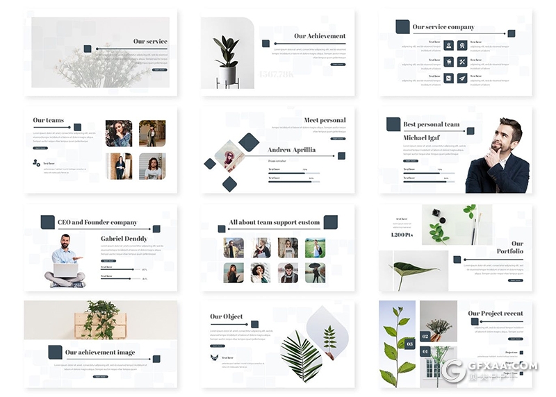 30页简约风格室内装修设计keynote模板 - 顶尖PPT